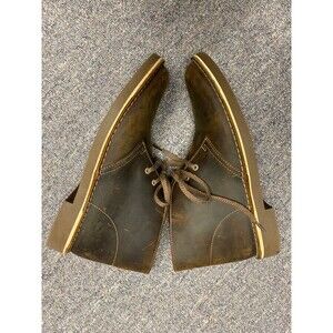 Clarks Bushacre Chukka Boot Mens 7 Brown leather Lace Up Casual Dress Boot